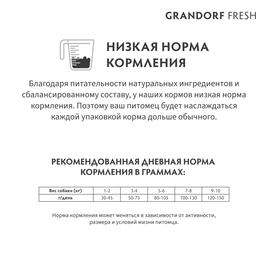 Сухой корм Grandorf Fresh Dog для взрослых собак мелких пород диетическая формула для особо аллергичных собак индейка с бататом 3 кг фото 10