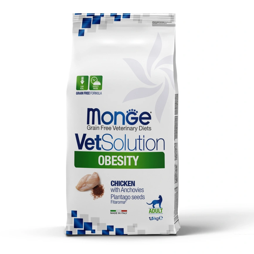 Диетический корм Monge VetSolution Cat Obesity для кошек, при избыточном весе, 1,5 кг фото 5