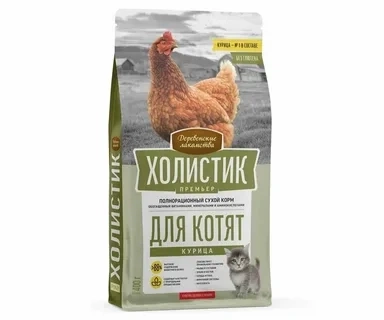 Сухой корм «Деревенские лакомства» Holistic Премьер для котят с курицей, 400 г фото 1