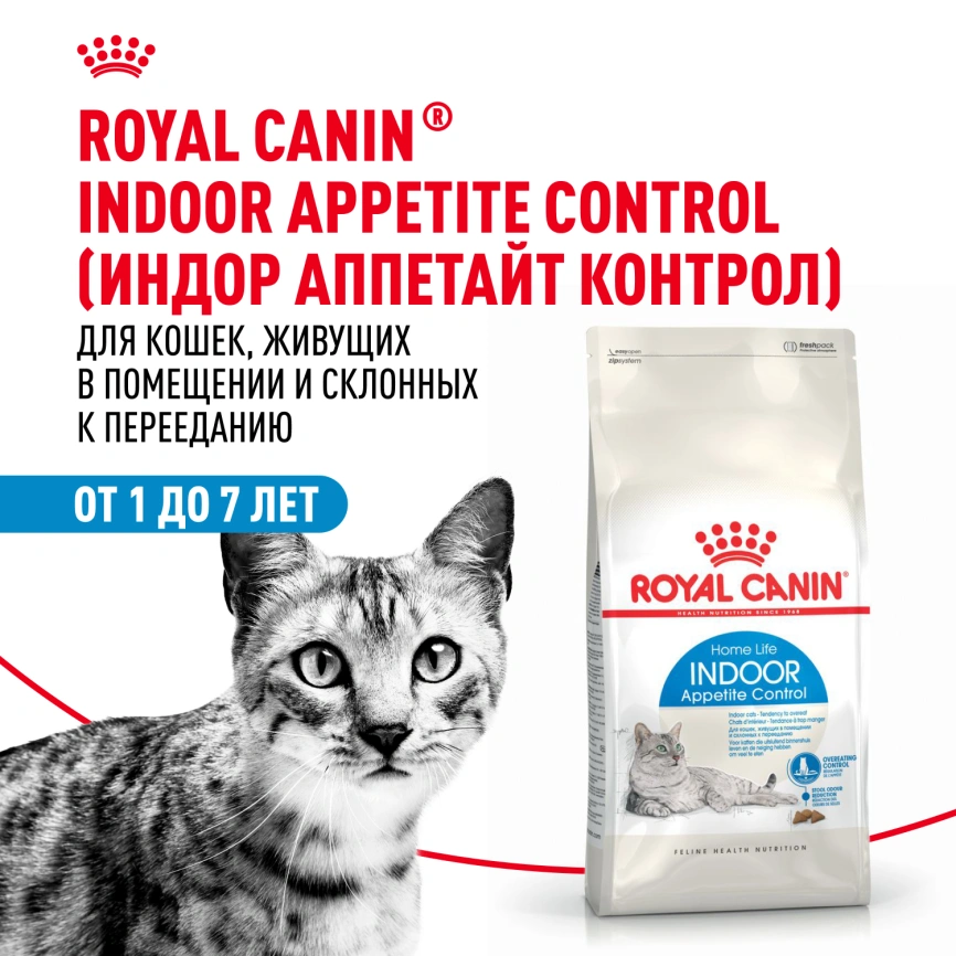 Сухой корм Royal Canin Indoor Appetite Control для кошек, 2 кг фото 13