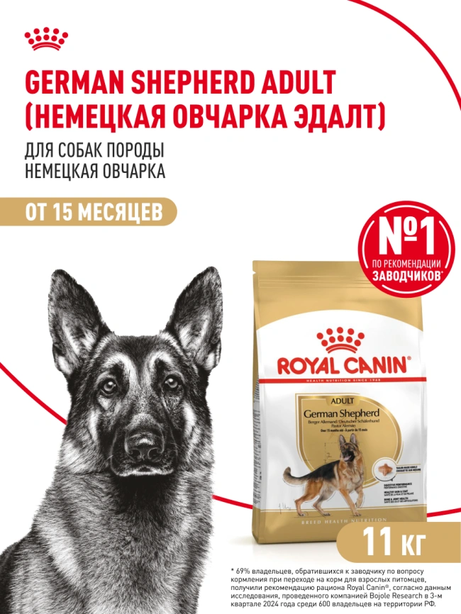 Сухой корм Royal Canin German Shepherd Adult для собак, 11 кг фото 12