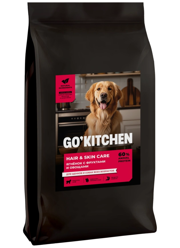 Сухой корм GO'KITCHEN для щенков и собак всех возрастов с ягненком, 9.98 кг фото 3