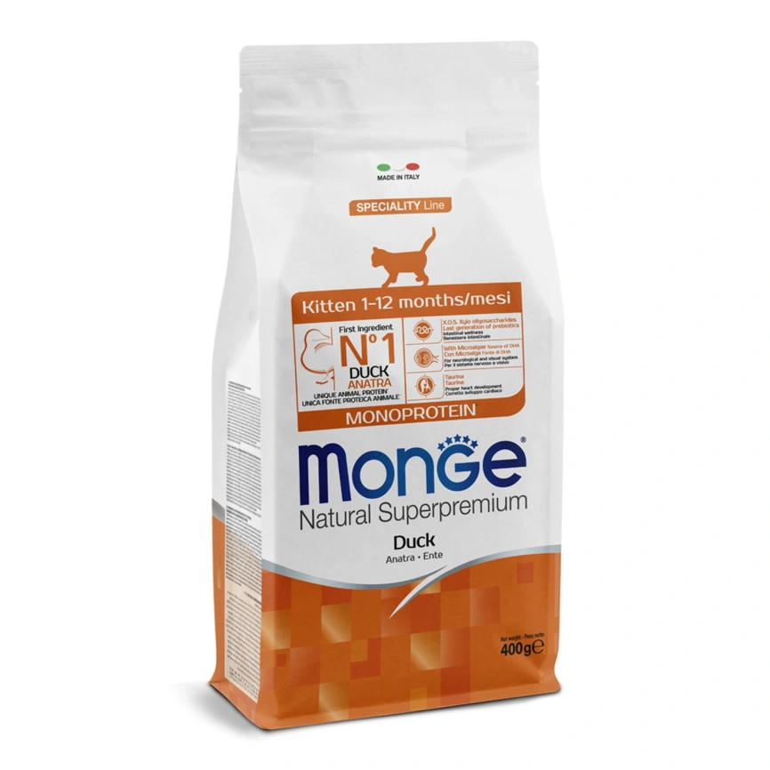 Сухой корм Monge Cat Speciality Line Monoprotein Beef для котят и беременных кошек с говядиной, 400 г фото 2