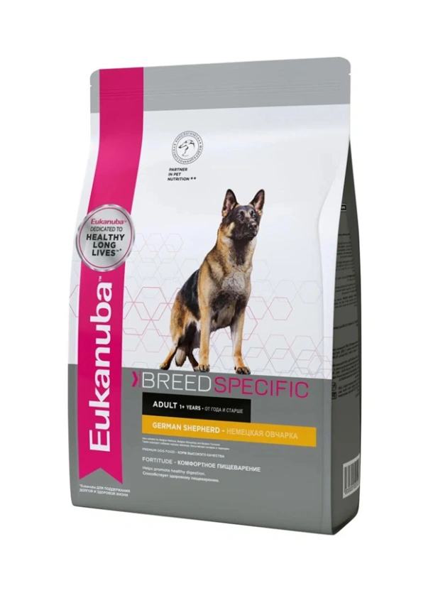 Сухой корм Eukanuba Adult German Shepherd для взрослых собак породы немецкая овчарка, 10 кг фото 1