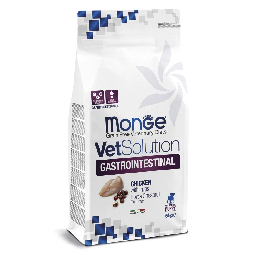 Диетический корм Monge VetSolution Dog Gastrointestinal для щенков, при заболеваниях ЖКТ, 5 кг фото 1