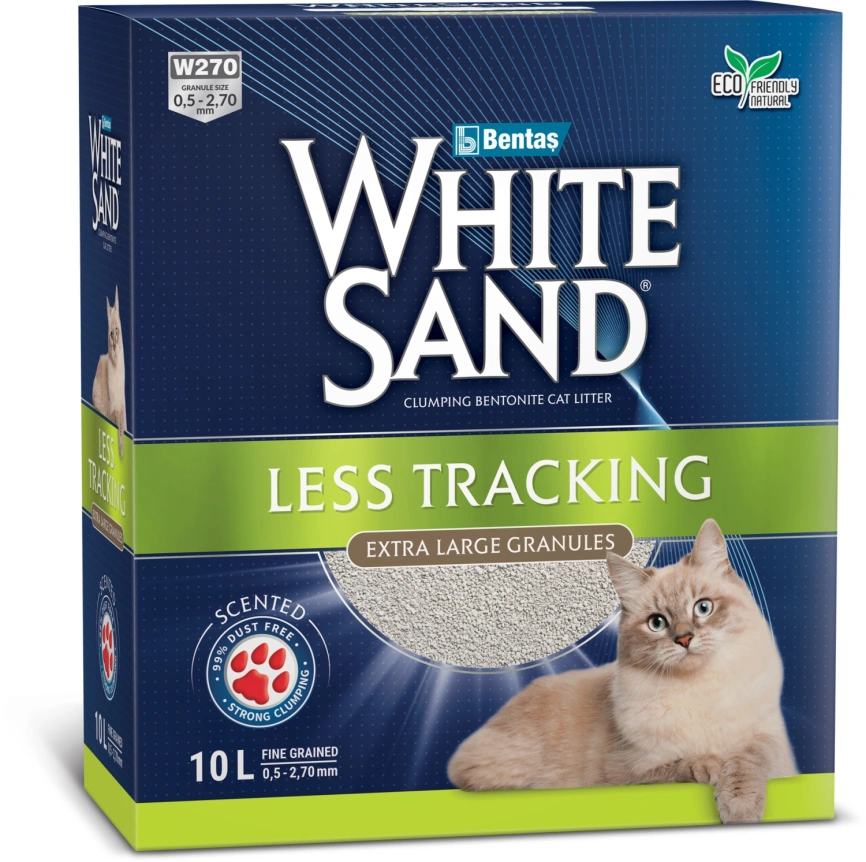 Наполнитель White Sand комкующийся "Не оставляющий следов"  с крупными гранулами, 8.5 кг фото 1