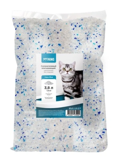 Наполнитель Napkins для кошачьего туалета, силикагелевый впитывающий, без отдушки, 3.8 л фото 1