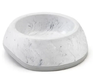 Мраморно-серая с белым пластиковая миска SAVIC Delice 2 Marble для животных, 0,6 л фото 1