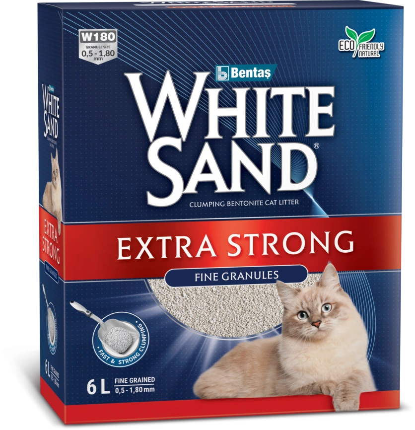 Наполнитель White Sand для кошачьего туалета, комкующийся Экстра, без запаха, 6 л фото 1