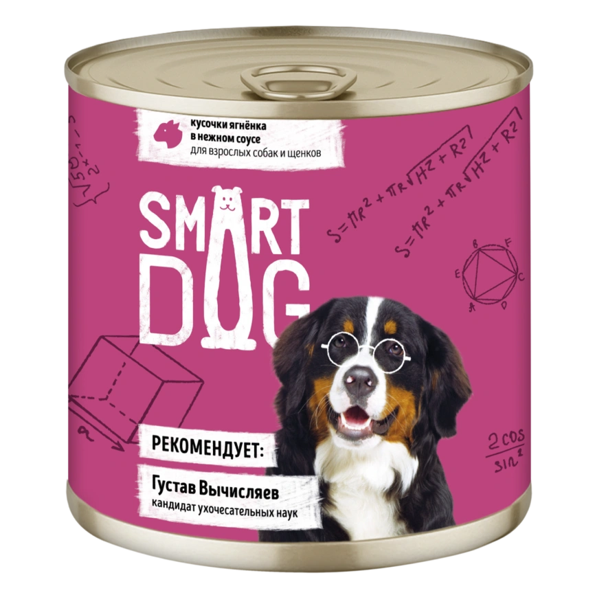 Влажный корм Smart Dog для для взрослых собак и щенков, кусочки ягненка в нежном соусе, 85 г фото 1