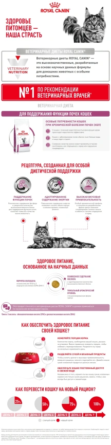 Сухой корм Royal Canin Renal для кошек при заболеваниях почек, 2 кг фото 8