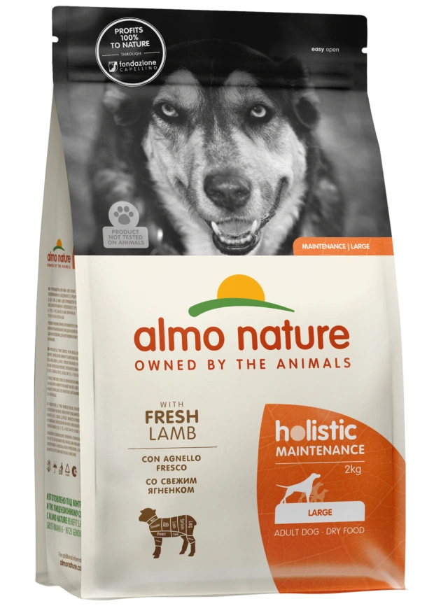 Сухой корм Almo Nature для взрослых собак крупных пород со свежим ягненком и коричневым рисом, 2 кг фото 1