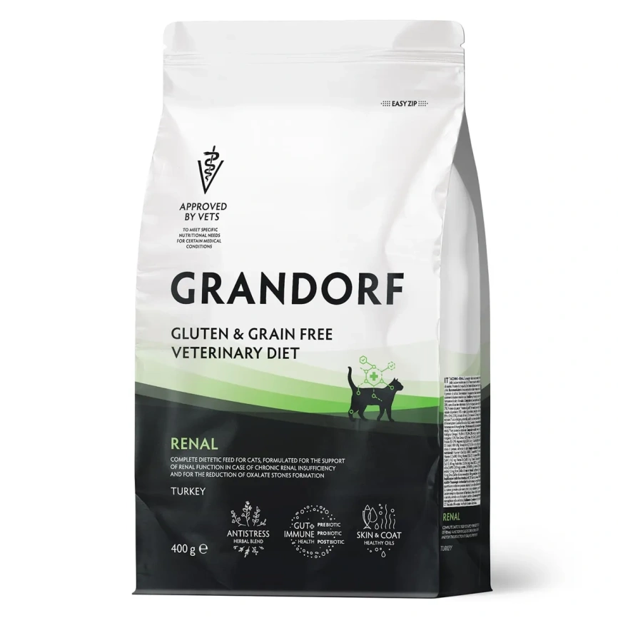 Сухой корм Grandorf Veterinary Renal для кошек при поддержании функции почек, 400 г фото 1