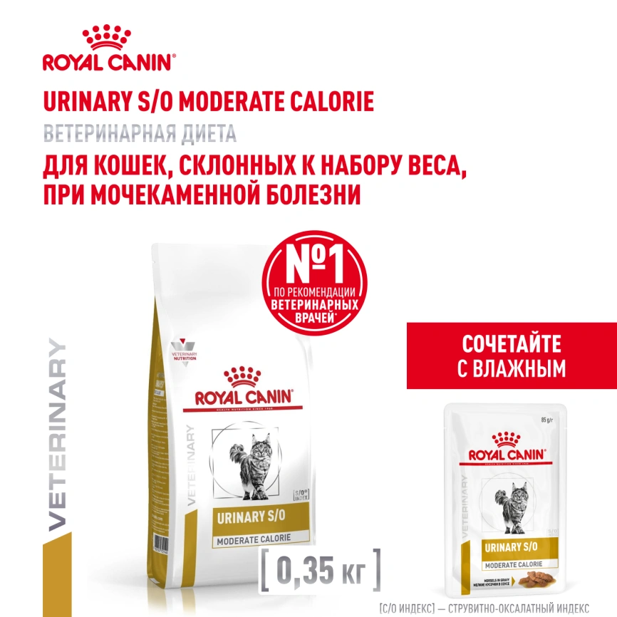 Сухой корм Royal Canin Urinary S/O Moderate Calorie для кошек, 350 г фото 18