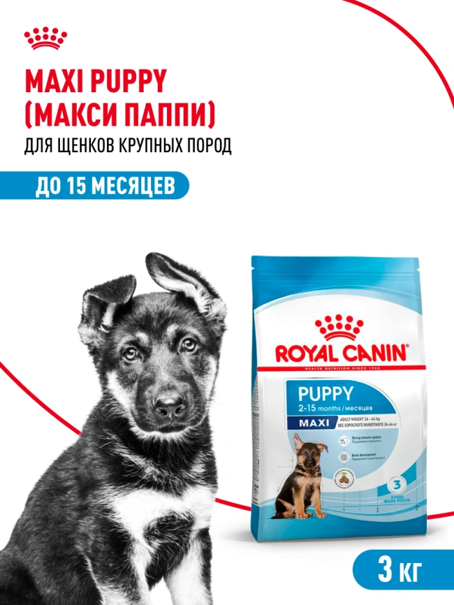 Сухой корм Royal Canin Maxi Puppy для щенков, 3 кг фото 17