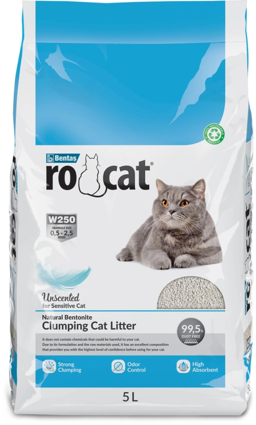 Наполнитель Ro Cat комкующийся без пыли "Натуральный", 4.25 кг фото 1