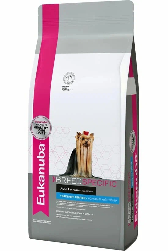 Сухой корм Eukanuba Adult Yorkshire Terrier для взрослых собак породы йоркширский терьер, 2 кг фото 1