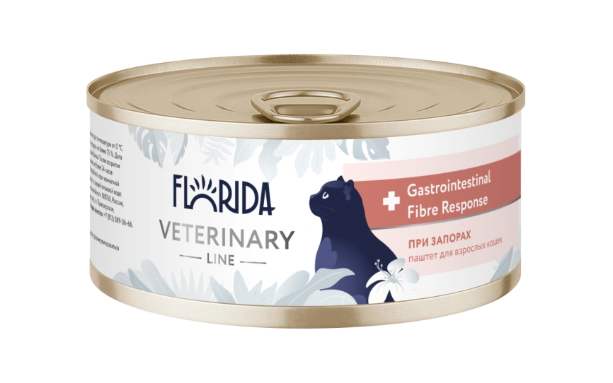 Влажный корм Florida Veterinary диетический Gastrointestinal Fibre Response для кошек при запорах, 100 г фото 1