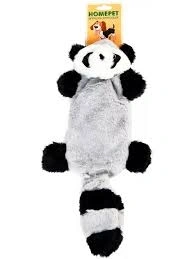 Игрушка Homepet «Енот» для собак, с пищалкой и шуршалкой, плюшевая фото 1