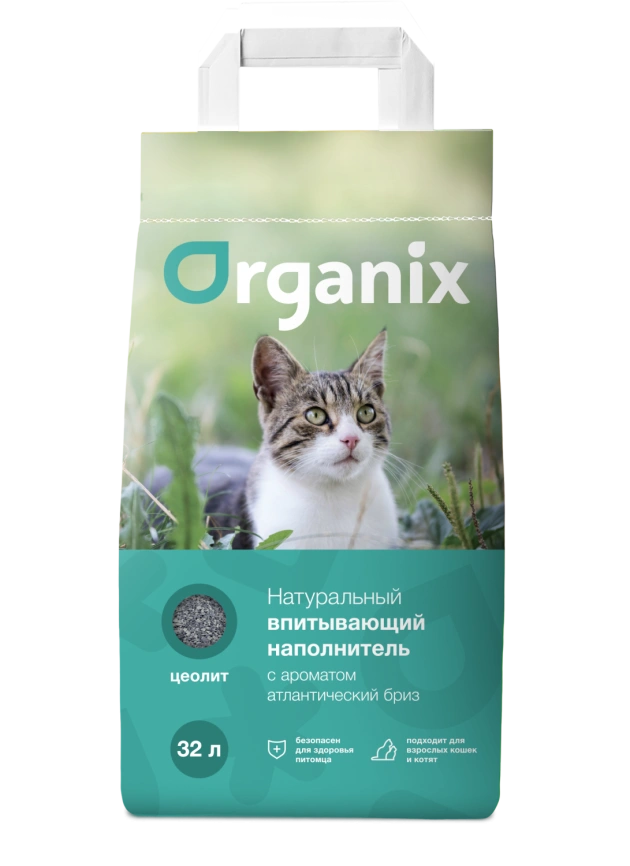 Наполнитель Organix впитывающий для кошачьего туалета, с ароматом атлантический бриз, 32 л фото 1